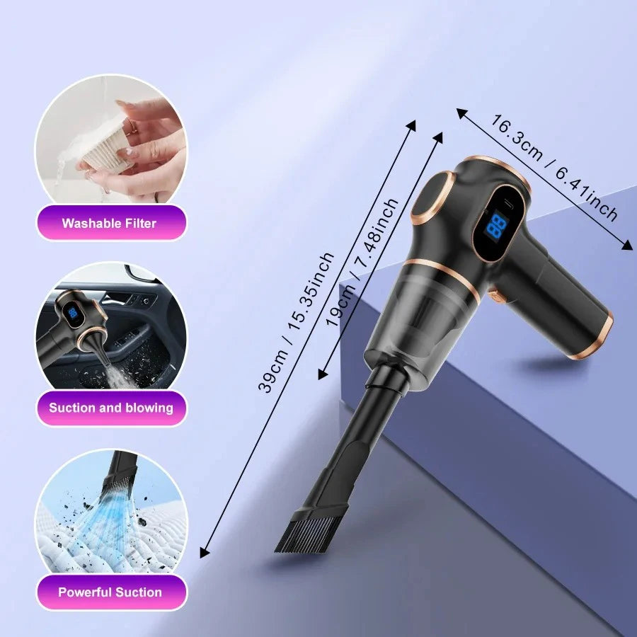 Wireless Vacuum Cleaner Dual Use for Home and Car High Power Home Appliance With display Screen Carpet Sofa Car Cleaner