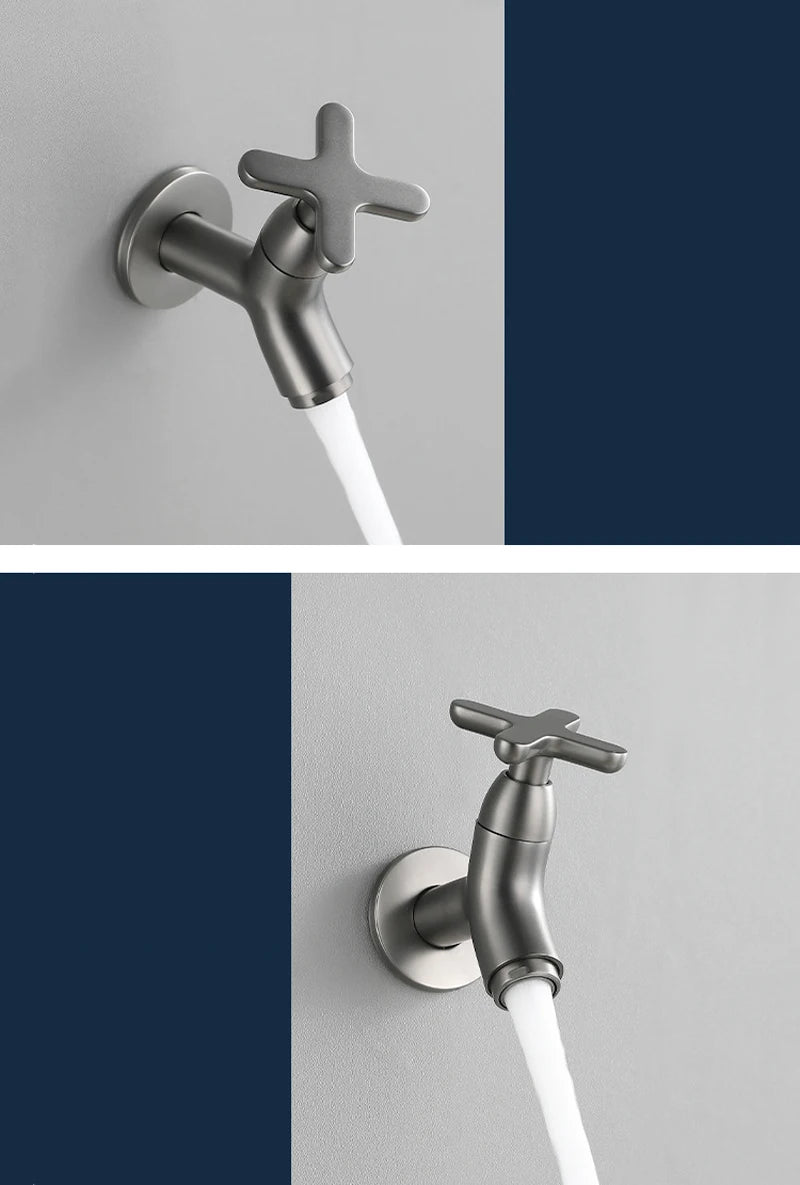 Wall Mounted Basin Faucet Mop Pool Brass Tap Outdoor Garden Faucet Single Cold Water Bathroom Accessories Kitchen Sink Faucets