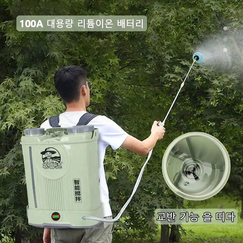 NEW Upgrade 100A Large Capacity Lithium Battery Electric Stirring Sprayer Full-automatic High Pressure Garden Irrigation Sprayer