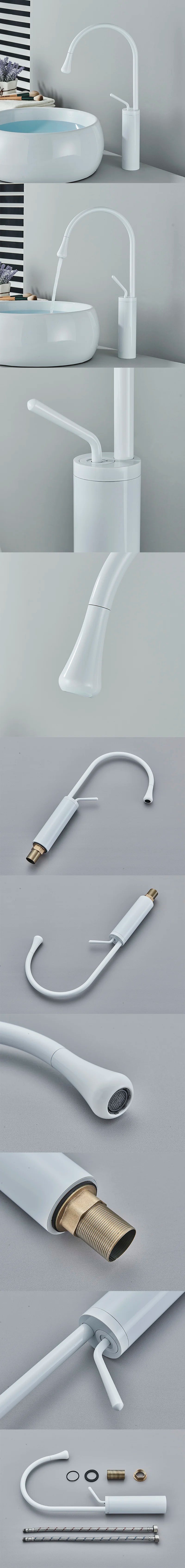 Modern Basin Faucet Bathroom Sink Faucets 360 Rotation Deck Mounted Bathroom Faucet Hot Cold Water Tap Crane For Kitchen Or Bath