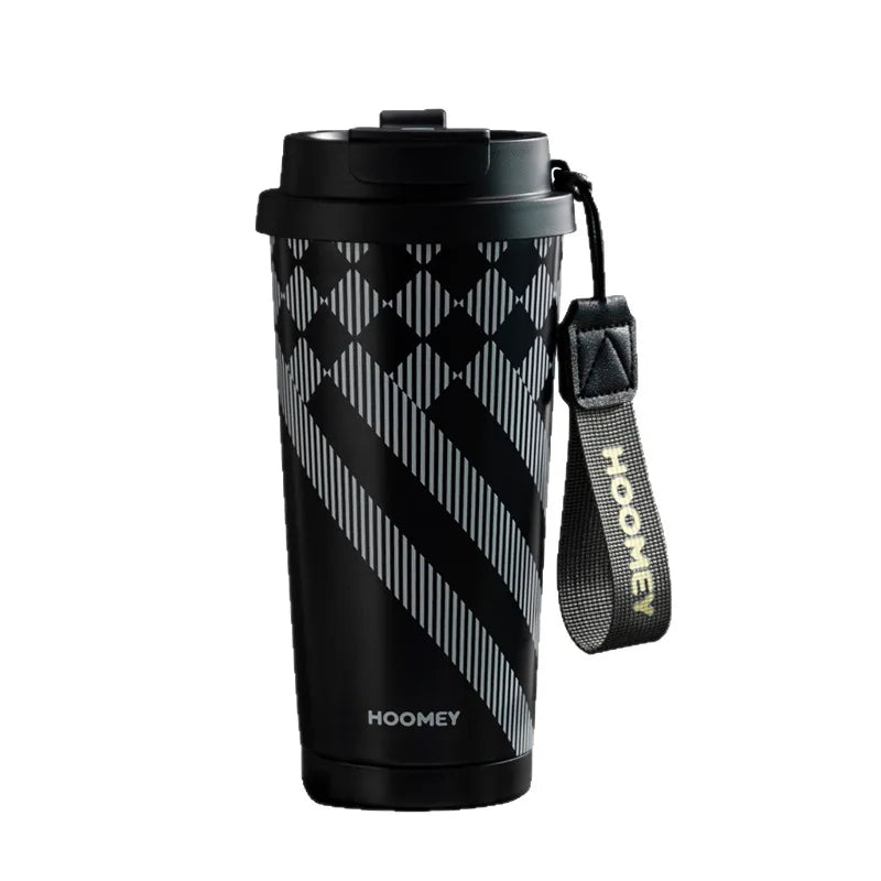 Insulated Coffee Mug with Ceramic Coating Travel Mug with Leak-proof Straw Lid Vacuum Double-wall Tumbler Thermal Cup Keep Cold