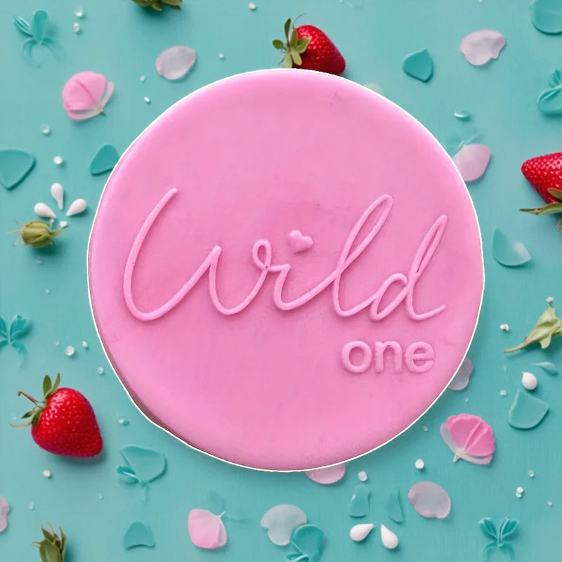 Baby Birthday Party  Acrylic Cookie Emboss, Baby Boy Baby Girl Cookie Stamp, Wild One Fondant Mold Cake Mould Baking Tool
