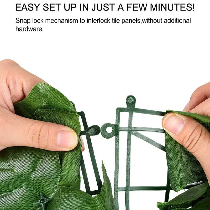 Artificial Leaf Privacy Fence Screen  Fake Hedge Panels Balcony Screen Ivy Leaves Fence Screen for Wall Garden Patio Decor