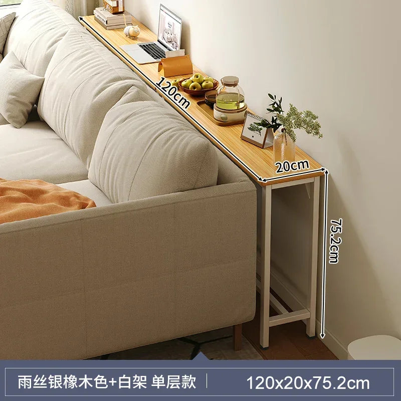 Rear Sofa Gap Table Narrow Side Table Multi-functional Living Room Long Partition Rack Bed Tail Storage Space-Saving Furniture