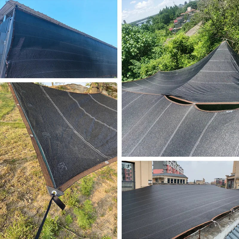 6X6m Black Shade Cloth with Grommets Sunblock Mesh Cover Anti-UV Garden Balcony Plant Sunshade Net Outdoor Greenhouse﻿﻿﻿﻿﻿﻿﻿﻿﻿﻿