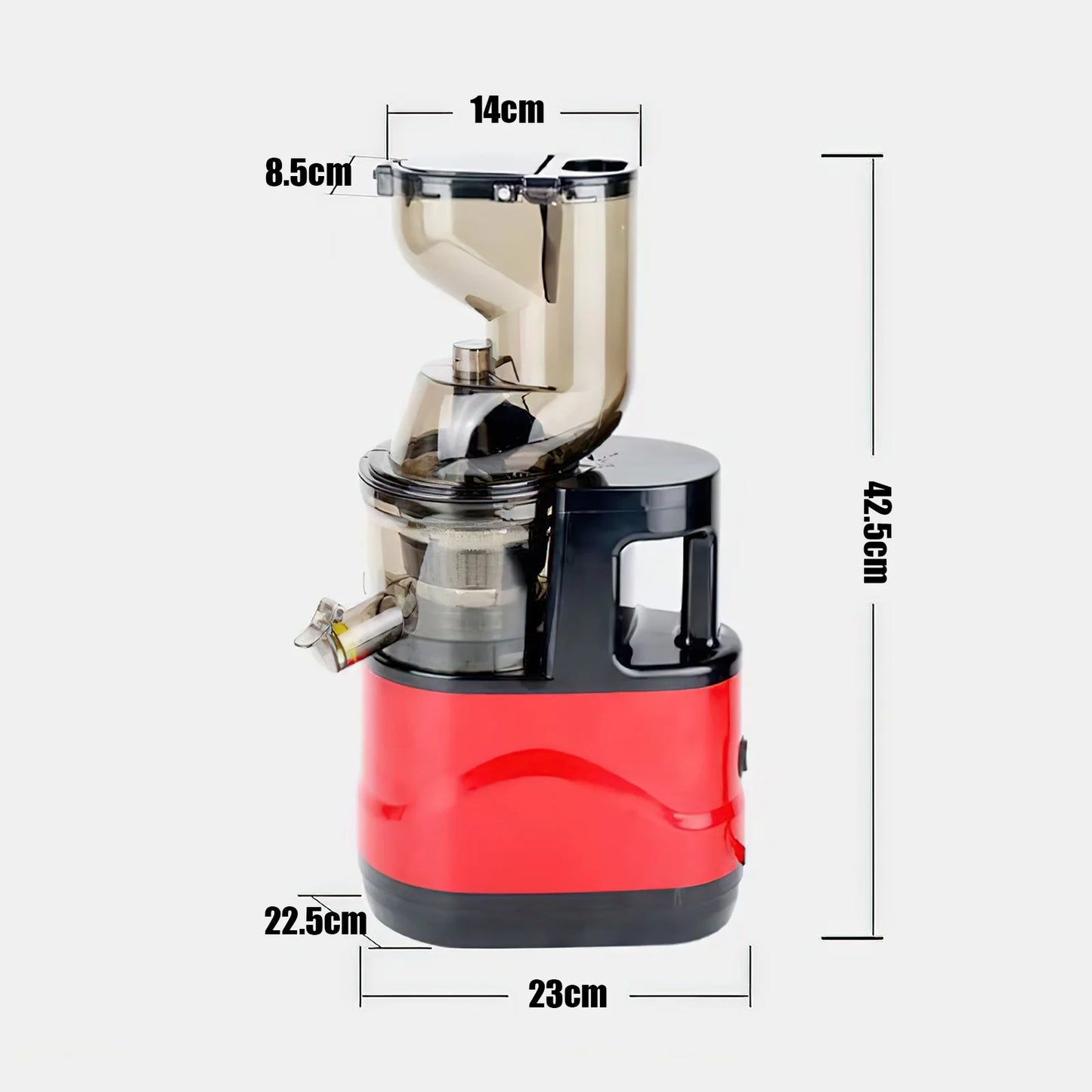 New Juicer Machines 7 inch Slow Cold Press Juicer Tool with Large Feed Chute Cold Press Juicers for Vegetables and Fruits