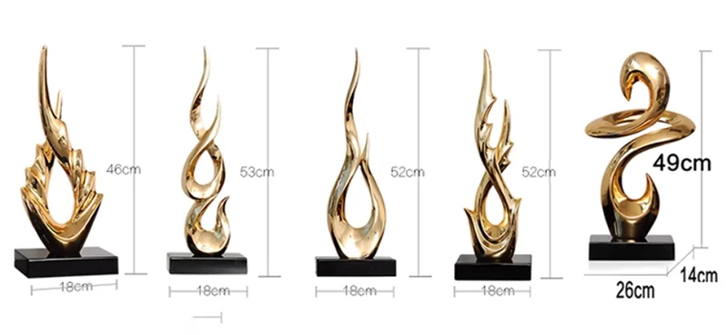Marble Base Resin Sculpture Fenghshui Decoration Housewarming Gifts Home Livingroom Ornaments Office Study Accessories Crafts