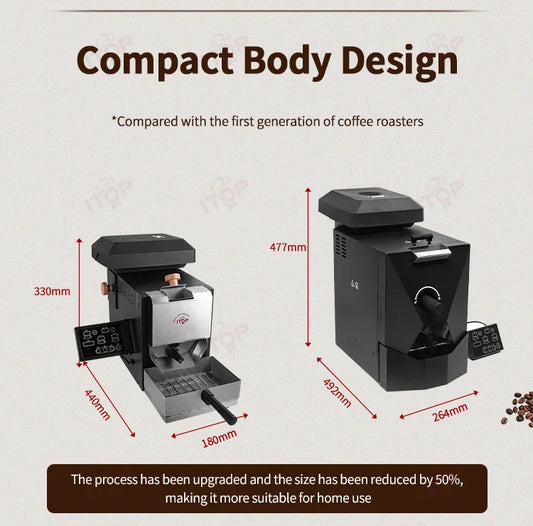 ITOP Coffee Roaster 200g Roasting Capacity for Household Patented Drum Structure and nnovative Agitator Design CBR-3