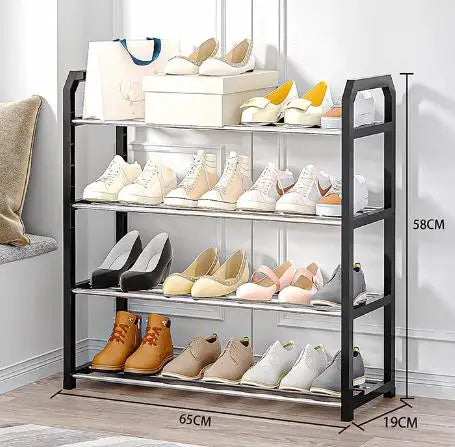 Space-Saving Shoe Rack for Home - Multi-Tier Entryway Shoe Organizer, Slim Shoe Shelf for Apartments & Rentals