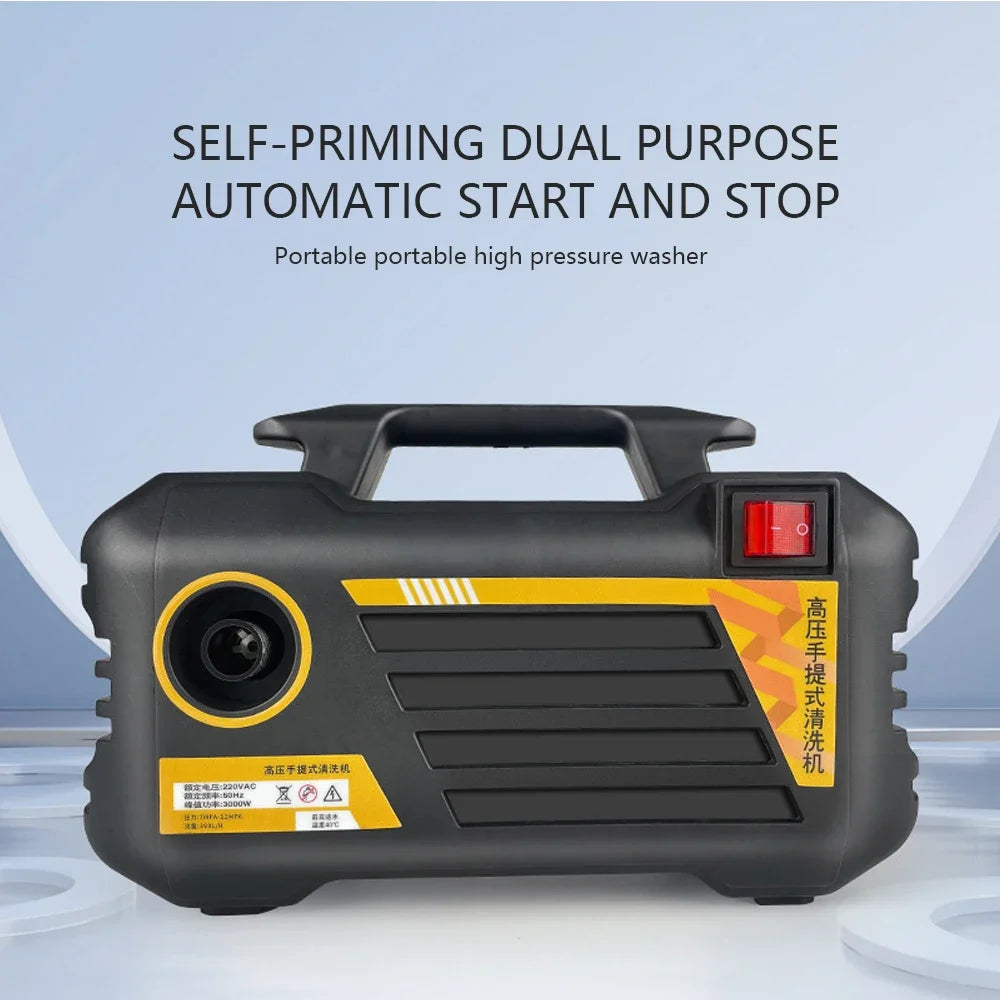3000W Electric Pressure Washer High Power 220V/110V Car Wash Gun Home Garden Cleaning Tool with Adjustable Nozzle