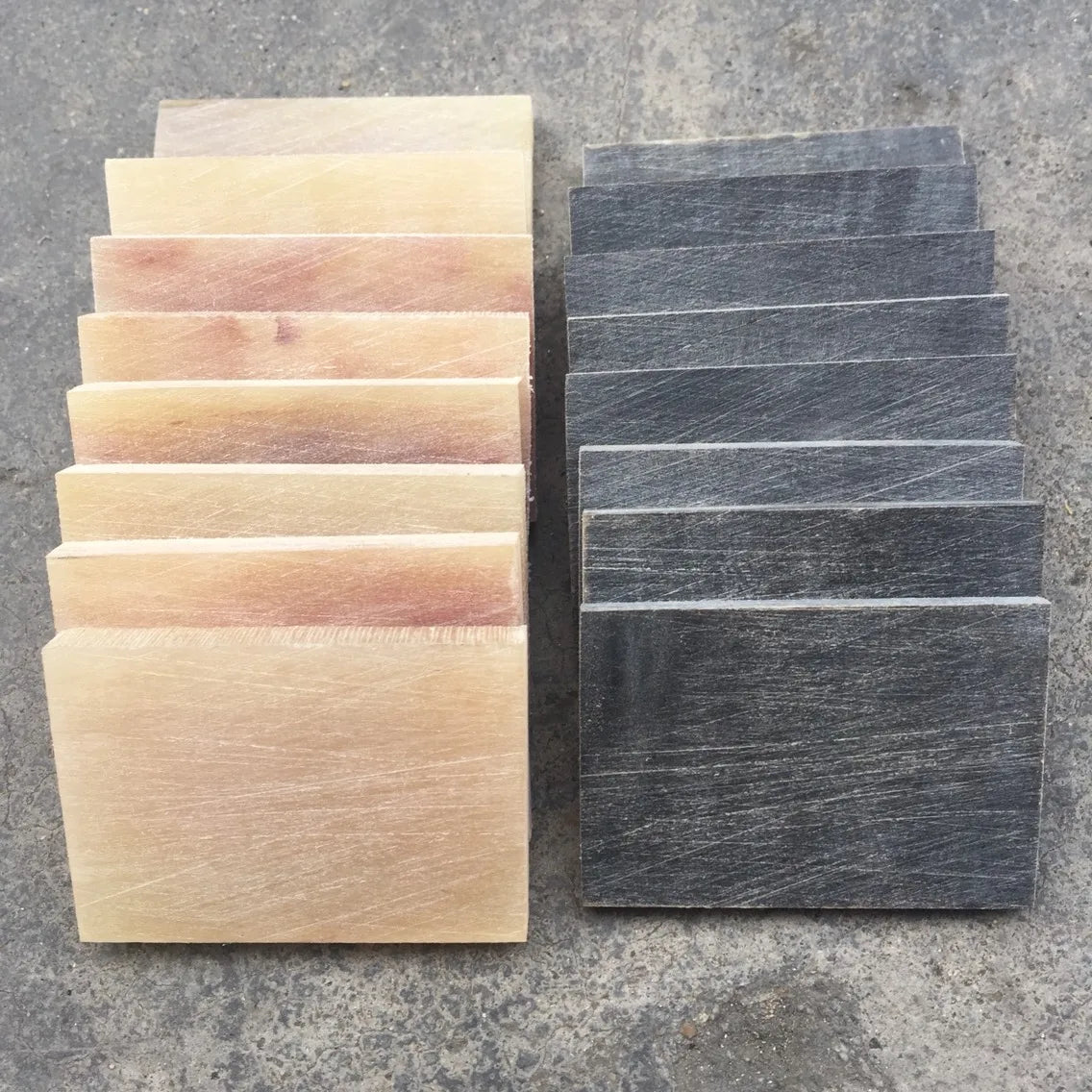 1PC Natural Black Buffalo Horn Sheet White Sheep Horn Knife Blanks Plate Scales Carving Patching Handle Material