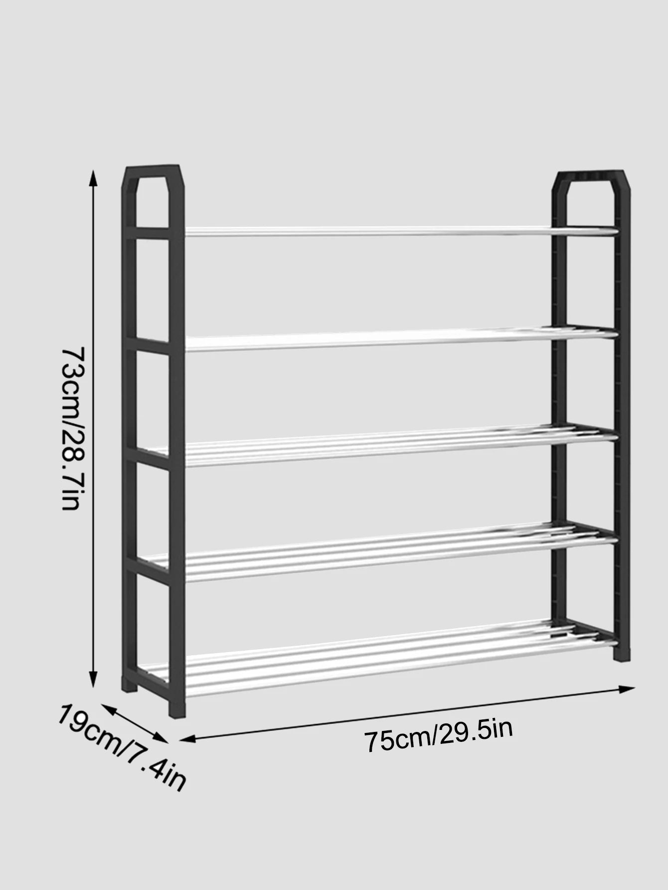 Space-Saving Shoe Rack for Home - Multi-Tier Entryway Shoe Organizer, Slim Shoe Shelf for Apartments & Rentals