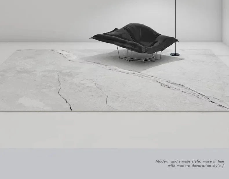 Thickened Study Carpet Modern Abstract Carpets for Living Room Home Washable Plush Floor Mat Minimalist Bedroom Decor Art Rug