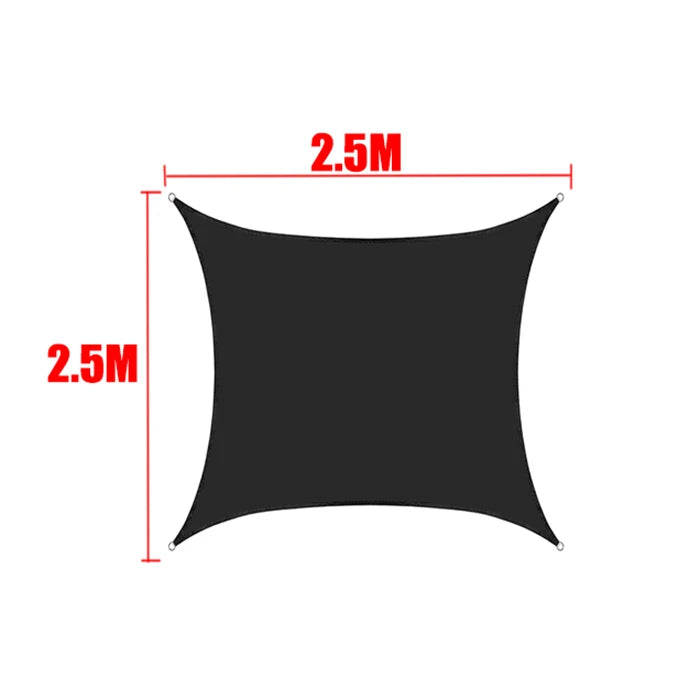 Black All size Waterproof Sun Shade Sail Square Rectangle Garden Terrace Canopy Pool Shade Triangle Camp Hiking Yard Awning