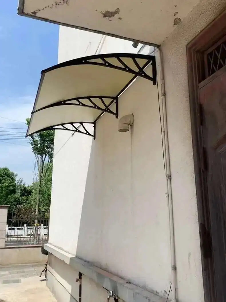 Fashionable Aluminum-plastic Panel Awnings for Outdoor Rainproof UV-proof Silent Awning Modern Simple Awnings for Door Head