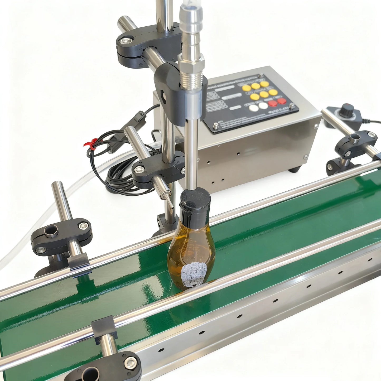 Auto Filling Machine Fully Automatic Liquid Filler With Conveyor Belt Single Head High Precision Drink Perfume Water Sauce