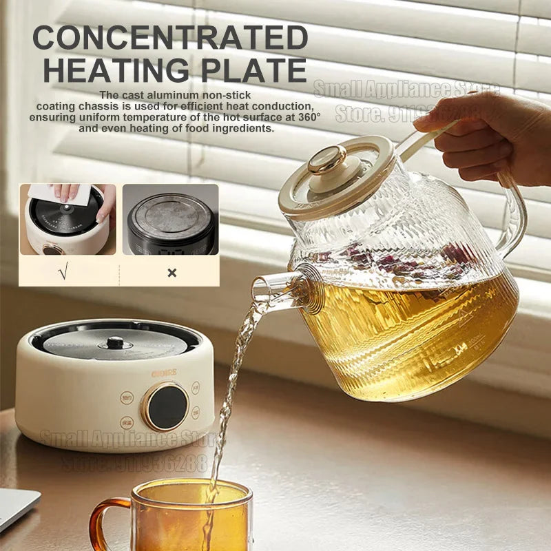 OIDIRE 220v Glass Electric Kettle Health Preserving Pot Tea Maker With Filter Reservation Temperature Adjustable Multi Cooker