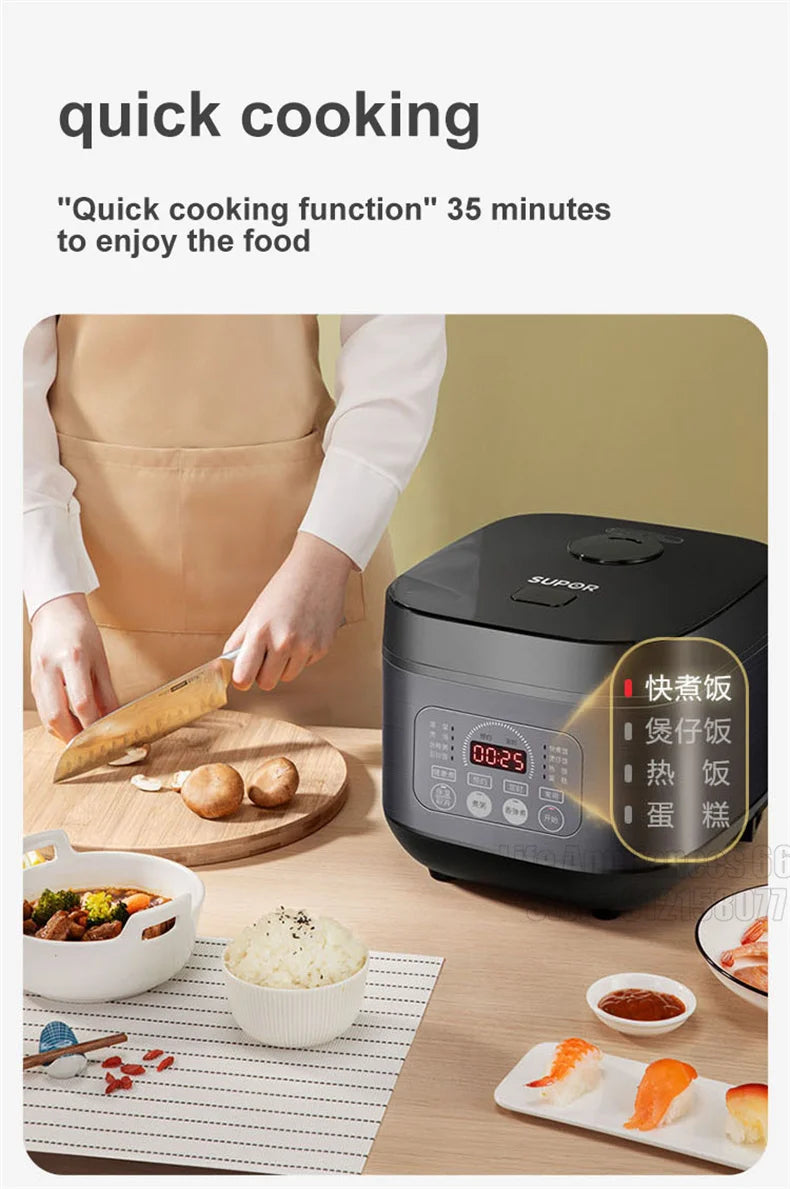SUPOR 3L-5L Electric Rice Cooker Household Smart Multifunction Soup Rice Cooking Machine Non-stick Liner For 2-11 Person