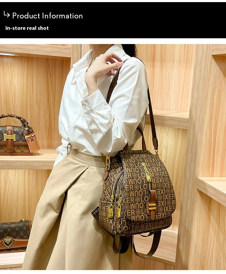 Women’s Fashion Leather Backpack Travel Ready Stylish and durable design, perfect for everyday use, school, or travel.