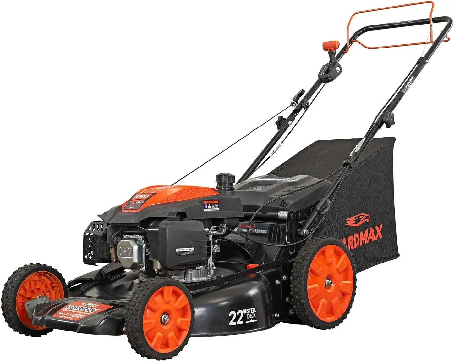 22” 201cc Select PACE Lawn Mower 6-Speed CVT, High Wheel, RWD
3-in-1 gas-powered, self-propelled walk-behind mower in black. Efficient for cutting, mulching, and bagging lawns.