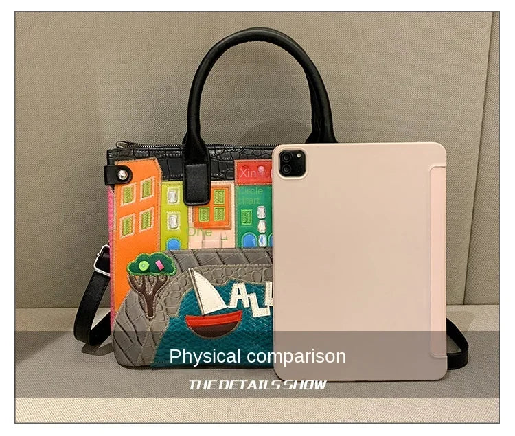High-Quality Women’s Shoulder Bag Fashion.Features creative 3D embroidery design with a youthful, stylish look. Versatile crossbody bag perfect for everyday wear.
