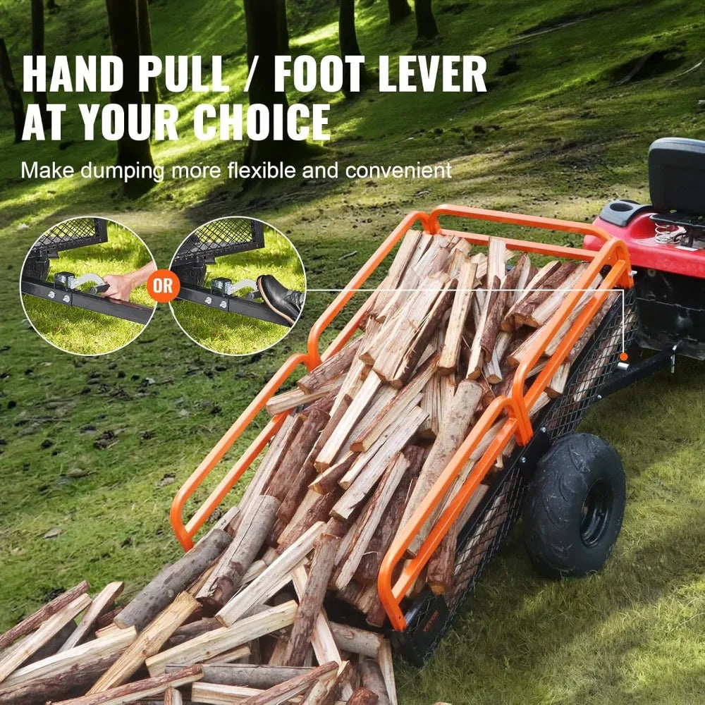 Heavy-Duty Yard Dump Trailer – 1500 lb Capacity, 15 cu. ft.
Perfect for lawn, garden, and outdoor hauling. Durable design for easy dumping and transport.