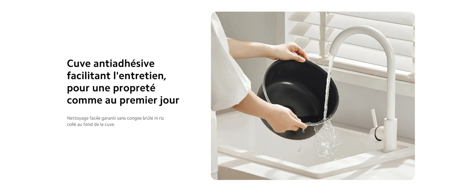 [Official] Xiaomi Multifunctional Rice Cooker 4L ultra-fast cooking Rice in 30 minutes, high heating power of 860 W, 10 menus functions, 24-hour programming