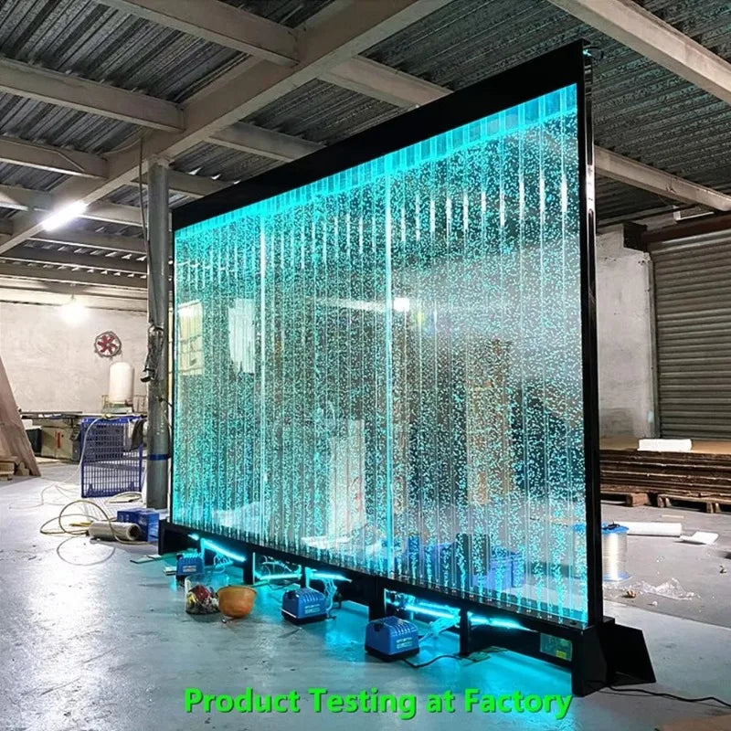 Modern Custom Home Decoration LED Water Bubble Wall 16 Color Acrylic Panel Wall Partition Room Divider Design Waterfall Fountain