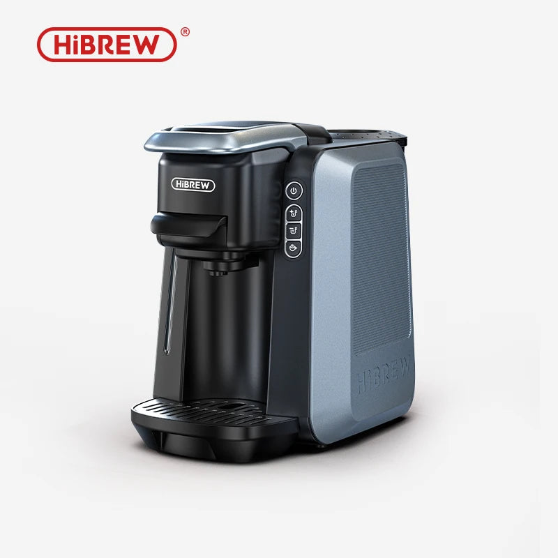 HiBREW 6 in 1 Multiple Capsule Coffee Machine Hot/Cold DG Cappuccino Nes Small Capsule ESE Pod Ground Coffee Cafeteria 20Bar H6