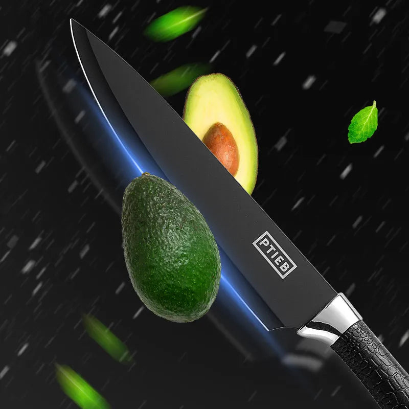 Kitchen Fruit knife Black Titanium Stainless steel Household Chef knife Paring knife Cutting Fruit knife ,durable and sharp