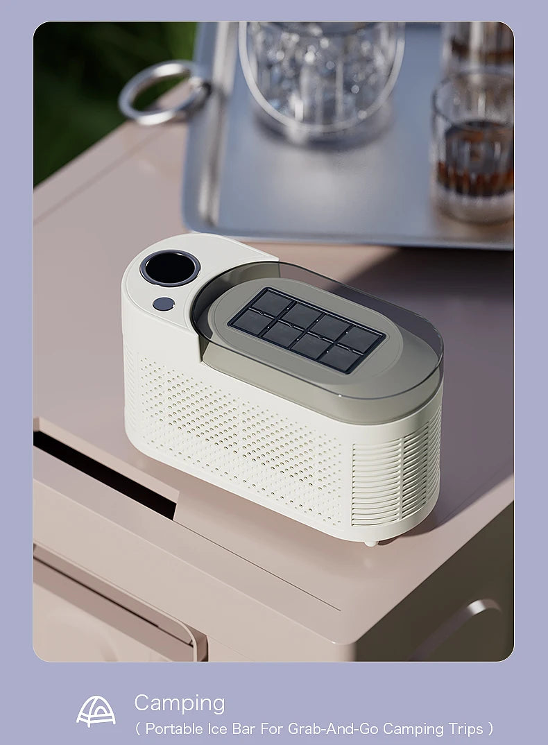 Portable Small Ice Maker Mini Convenient Home Dormitory Office Camping Car Cube Ice Automatic Ice Making Box ice machine 220V