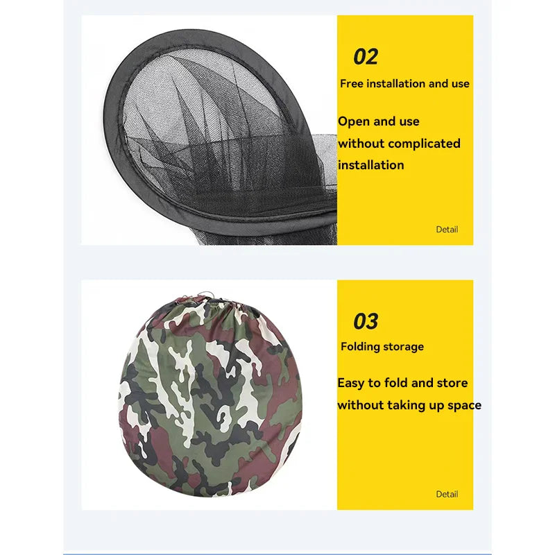 Folding Portable Mosquito Net for Trips Mesh Tent WithZipper Outdoor New Camping Mosquito Net Tent WithBottom For Single Bed