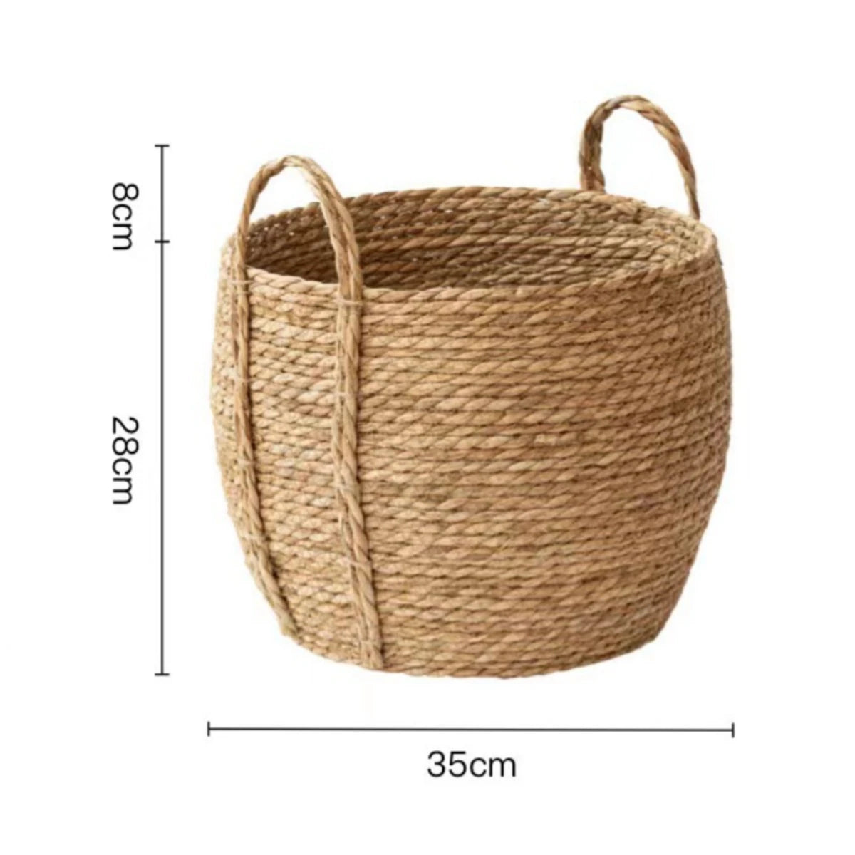 Home Garden Balcony Placed Pastoral Style Seaweed Hand-woven Flower Pot Decorative Flower Basket With Handle