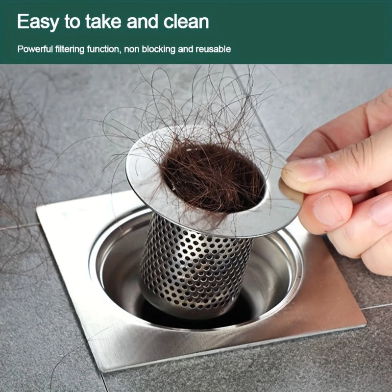 1pc Drain Filter , Bathroom Sink & Shower Drain Catcher, Suitable for Kitchen and Bathroom Drain Protection
