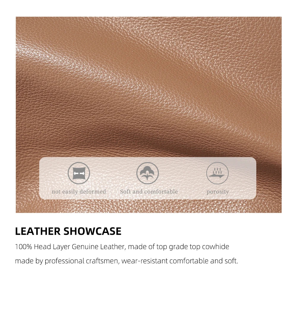 Soft Leather Women’s Backpack Large Capacity Crafted from premium cowhide leather with wide shoulder straps and multiple pockets. Stylish, durable, and perfect for everyday use.