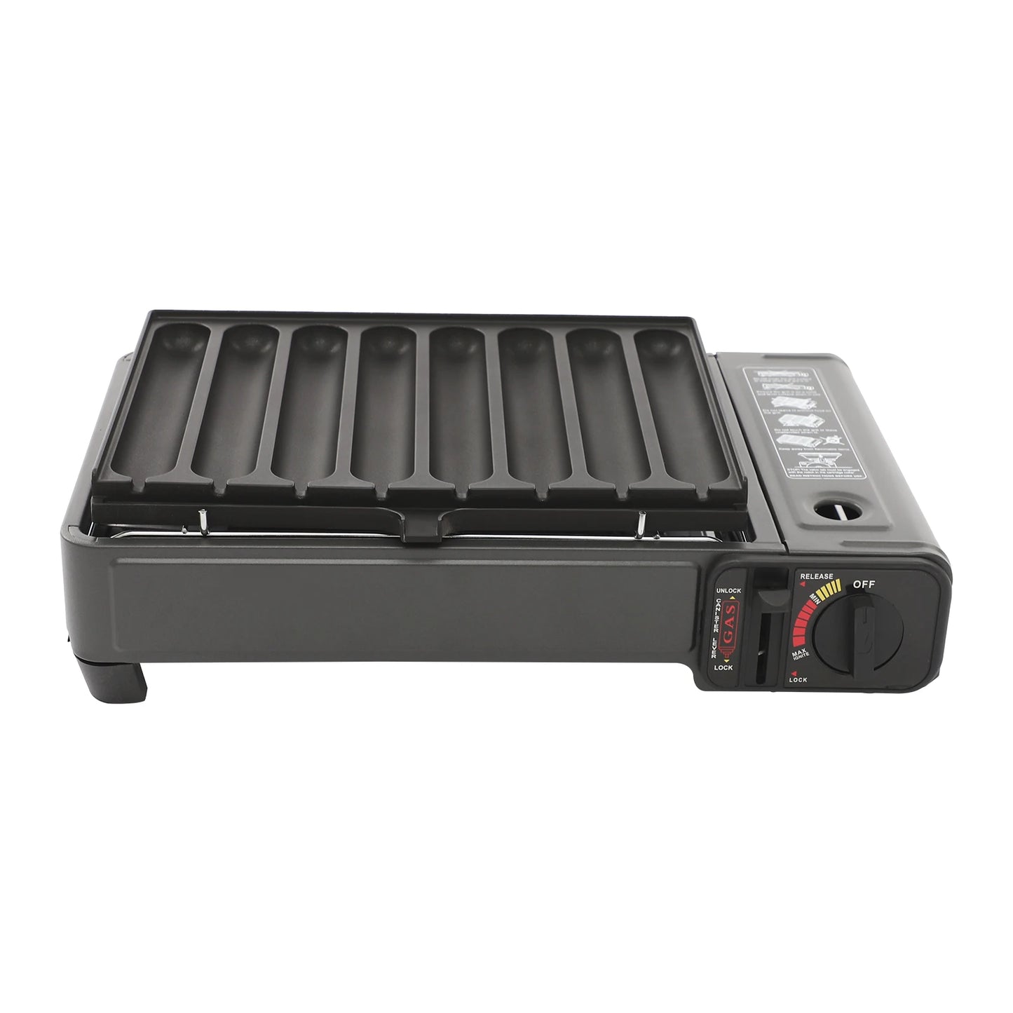 Black Portable Camping Gas Stove High Safety Outdoor Use