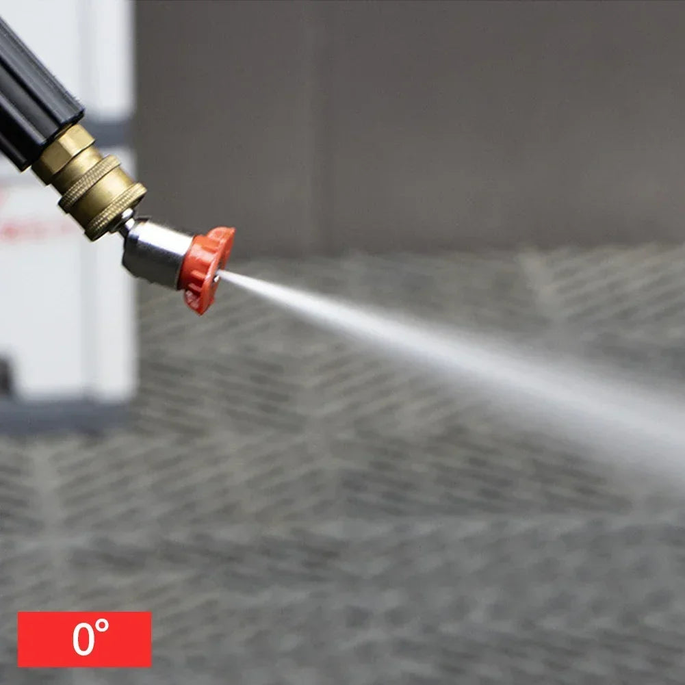 360° Rotatable Pressure Washer Nozzle Tips Kit for 1/4 Quick Connect 4000 PSI Multiple Degrees 0 15 25 40 Degree Spray Nozzles