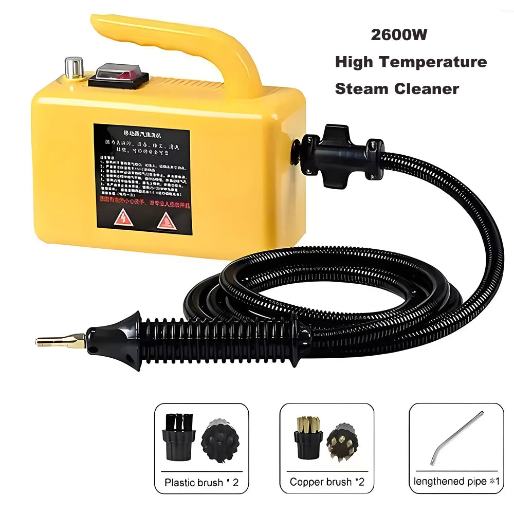 2600W High Temperature Steam Cleaner Portable Sterilization Pressure Jet Washer Machine for Home Car Kitchen Air Conditioner