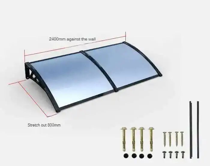 Fashionable Aluminum-plastic Panel Awnings for Outdoor Rainproof UV-proof Silent Awning Modern Simple Awnings for Door Head