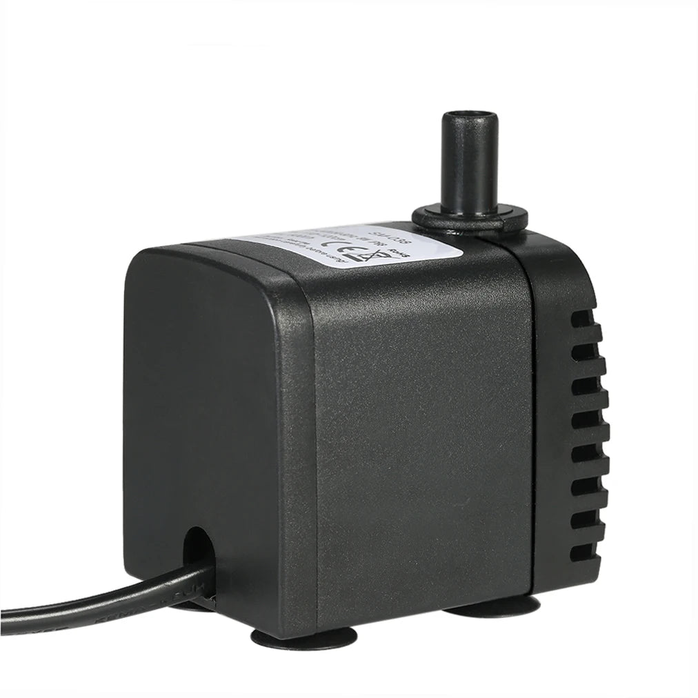 600L/H 8W Submersible Pond Water Pump for Aquarium Tabletop Fountains Pond Water Gardens and Hydroponic Systems with 2 Nozzles