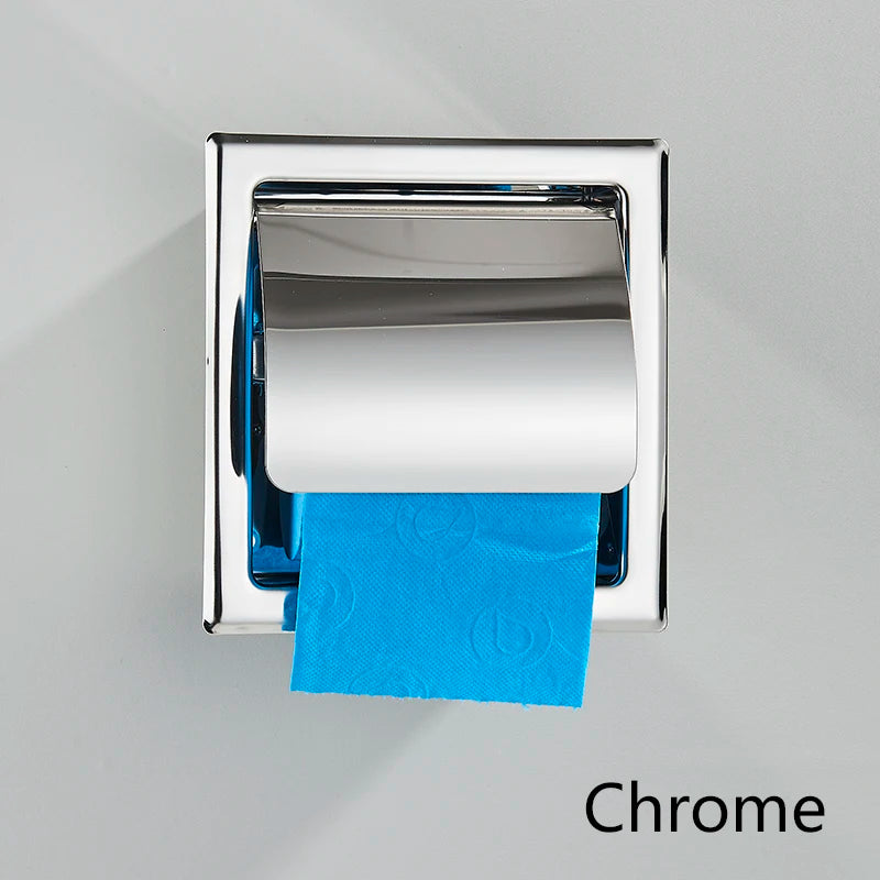 Bathroom Toilet Paper Holder 304 Stainless Steel Waterproof Roll Paper Box Black Tissue Box Holder Bathroom Hardware Accessories