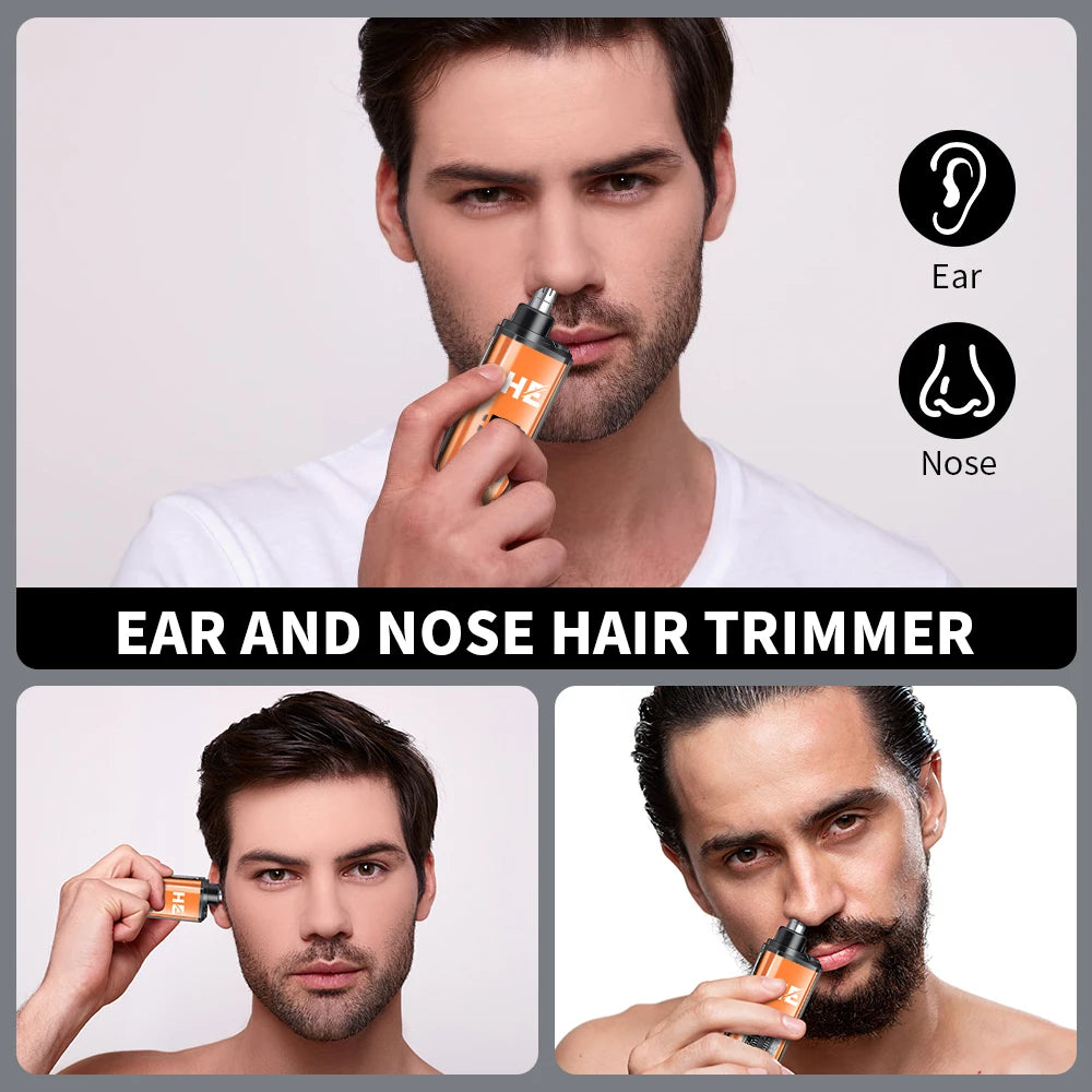 HIENA Electric Nose Hair Trimmer Rechargeable Mini Pocket Nose Ears Hair shaving Eyebrow Trimmers Clipper Wet and Dry haircut