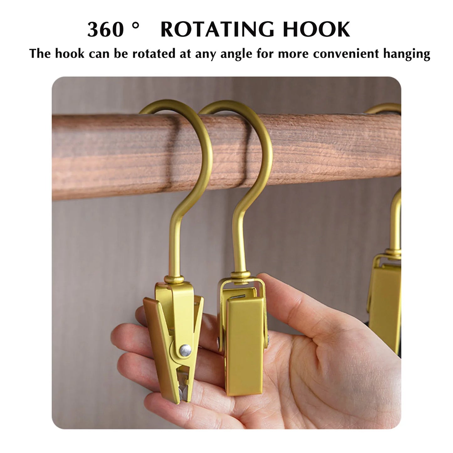 Househood Metal Hook Clips Hanging Curtain Hooks Bulldog Clips for Hanging Tablecloth Towel Clips