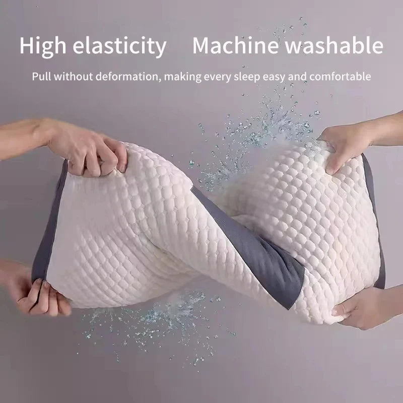 2PC Almohada Neck Pillow Help Sleep Protect The Neck Cervical Orthopedic Soybean Fiber Massage Household SPA Pillow For Sleeping