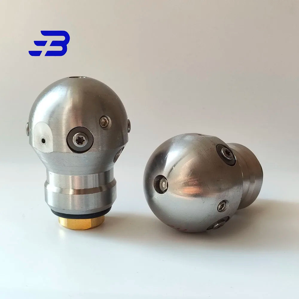 high pressure washing sewer cleaning dredge cutter nozzle WT-3/8 Rotating Ball spherical jetter nozzle