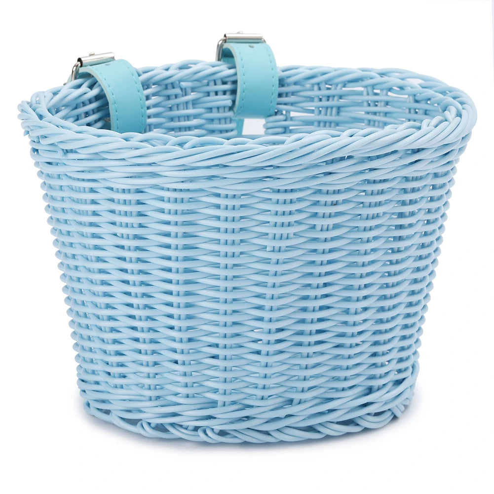 Kids Bike Basket Cycling Handlebar Pouch Bicycle Wicker Baskets Child Scooter Front Storage Basket Children Bike Carrier Bags