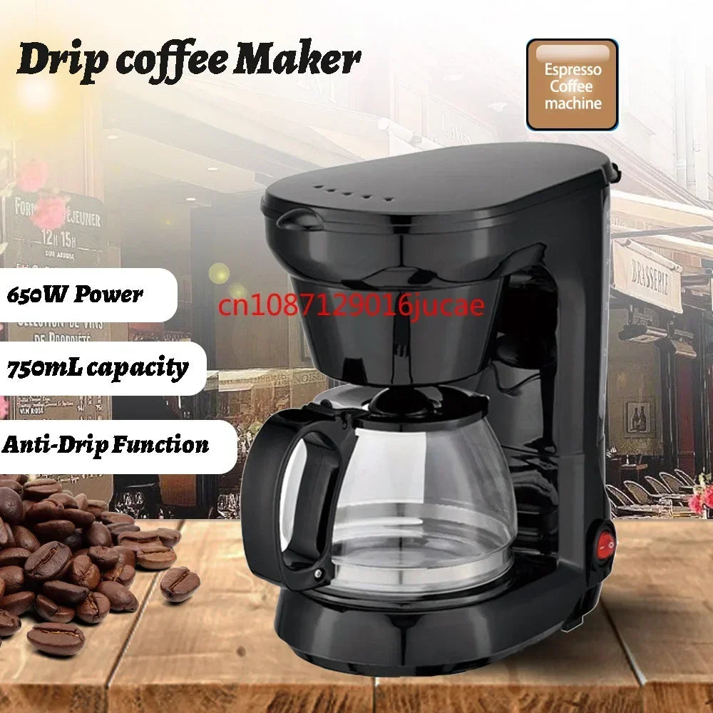 2025 new steam coffee machine, automatic drip coffee machine, American European milk tea machine, coffee pot