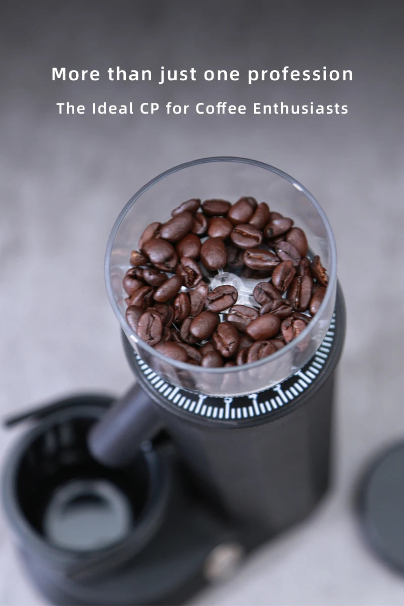 Portable Electric Stainless Steel 48mm Conical Burrs Adjustment Design Electric Coffee Grinder