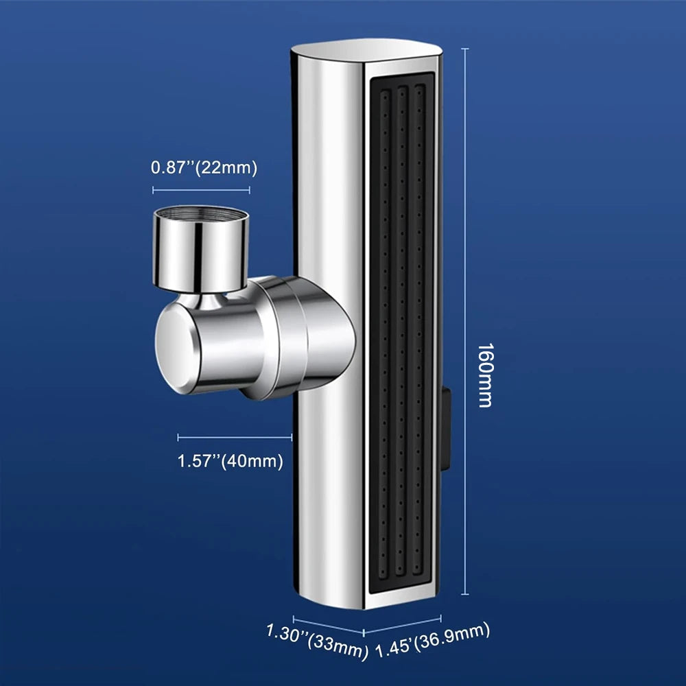 Kitchen Faucet Splash Protector Waterfall Water Outlet Universal Rotary Bubbler Booster Extension Water Nozzle Universal Joint