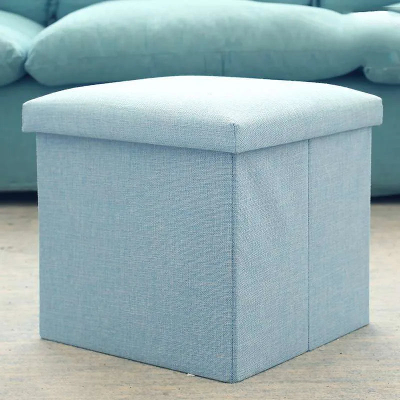 Multifunctional Fabric Organizer Storage Stools Box Foldable Storage Stool Boxes With Padded Seat Home Organization Sundries Box